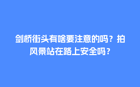 剑桥街头有啥要注意的吗？拍风景站在路上安全吗？