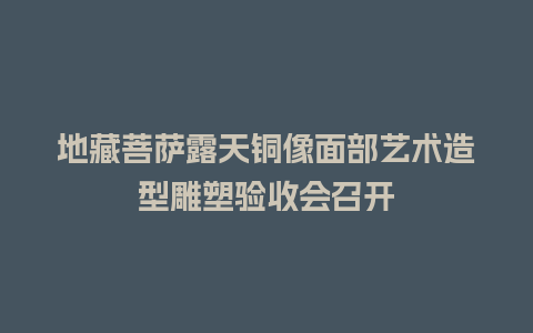 地藏菩萨露天铜像面部艺术造型雕塑验收会召开