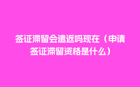 签证滞留会遣返吗现在（申请签证滞留资格是什么）