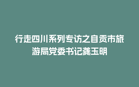 行走四川系列专访之自贡市旅游局党委书记龚玉明