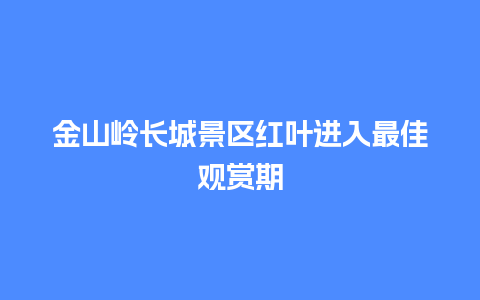 金山岭长城景区红叶进入最佳观赏期