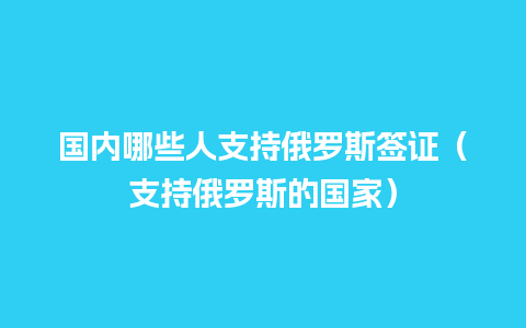 国内哪些人支持俄罗斯签证（支持俄罗斯的国家）