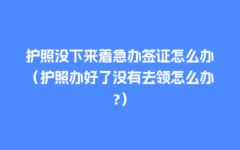 护照没下来着急办签证怎么办（护照办好了没有去领怎么办?）