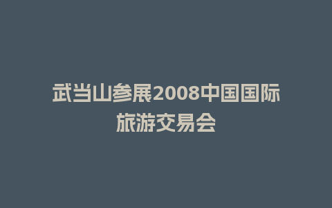 武当山参展2008中国国际旅游交易会