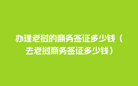 办理老挝的商务签证多少钱（去老挝商务签证多少钱）