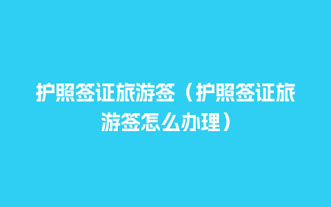 护照签证旅游签（护照签证旅游签怎么办理）