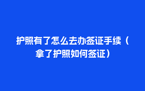 护照有了怎么去办签证手续（拿了护照如何签证）