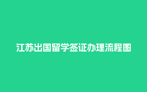 江苏出国留学签证办理流程图