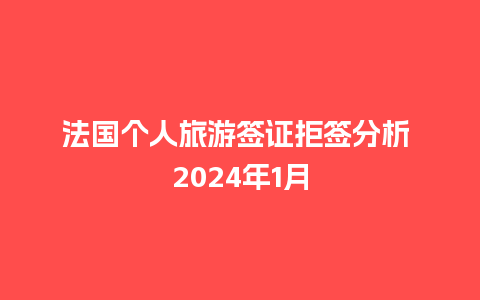 法国个人旅游签证拒签分析 2024年1月