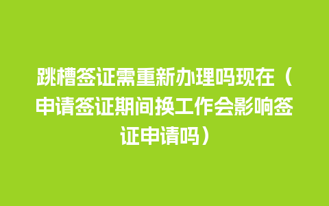 跳槽签证需重新办理吗现在（申请签证期间换工作会影响签证申请吗）