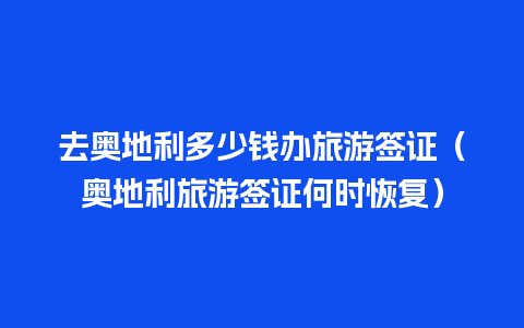 去奥地利多少钱办旅游签证（奥地利旅游签证何时恢复）