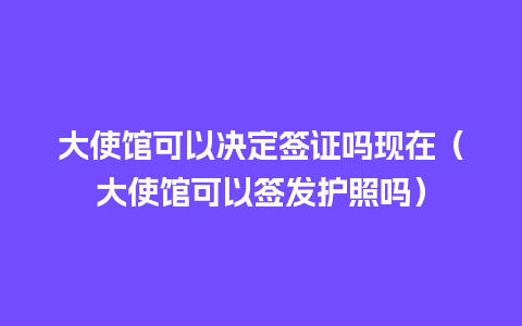 大使馆可以决定签证吗现在（大使馆可以签发护照吗）