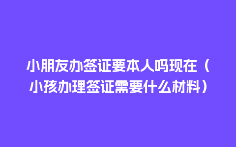 小朋友办签证要本人吗现在（小孩办理签证需要什么材料）