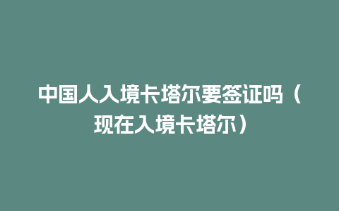 中国人入境卡塔尔要签证吗（现在入境卡塔尔）