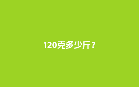 120克多少斤？