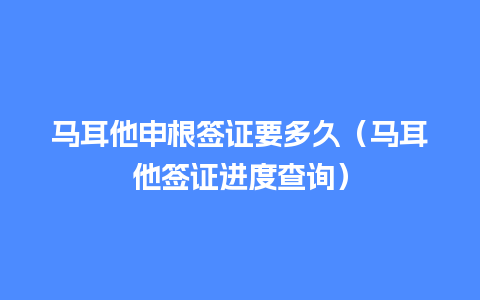 马耳他申根签证要多久（马耳他签证进度查询）