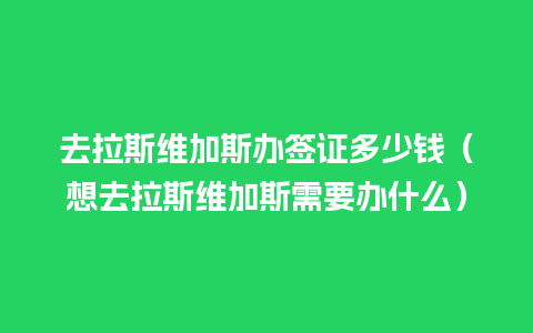 去拉斯维加斯办签证多少钱（想去拉斯维加斯需要办什么）