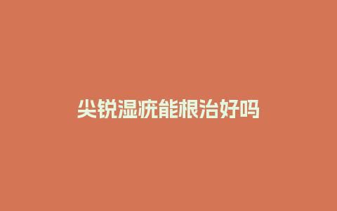 尖锐湿疣能根治好吗