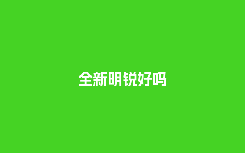 全新明锐好吗