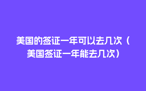 美国的签证一年可以去几次（美国签证一年能去几次）