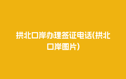 拱北口岸办理签证电话(拱北口岸图片)