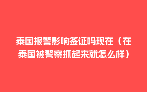 泰国报警影响签证吗现在（在泰国被警察抓起来就怎么样）