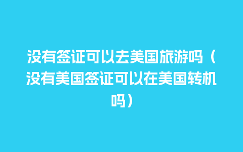 没有签证可以去美国旅游吗（没有美国签证可以在美国转机吗）