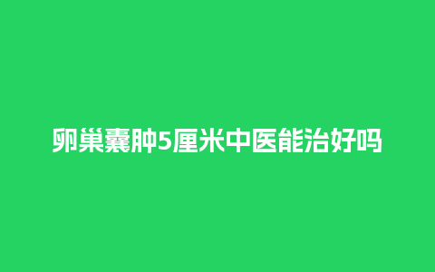 卵巢囊肿5厘米中医能治好吗