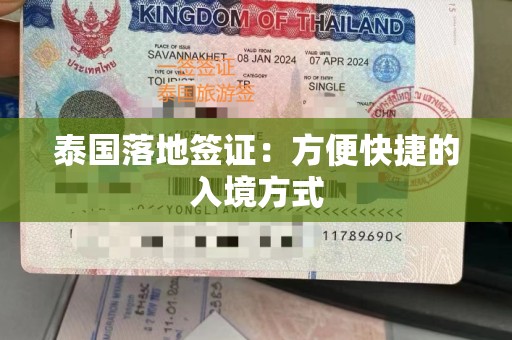 泰国落地签证：方便快捷的入境方式