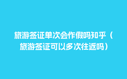 旅游签证单次会作假吗知乎（旅游签证可以多次往返吗）